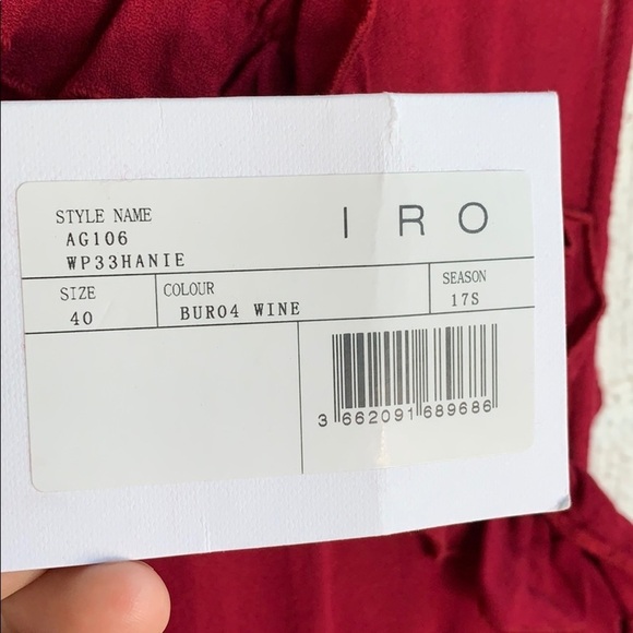 IRO Ruffle Cold Shoulder Layered Open Back Long Sleeve Mock Neck Dress - Picture 8 of 11